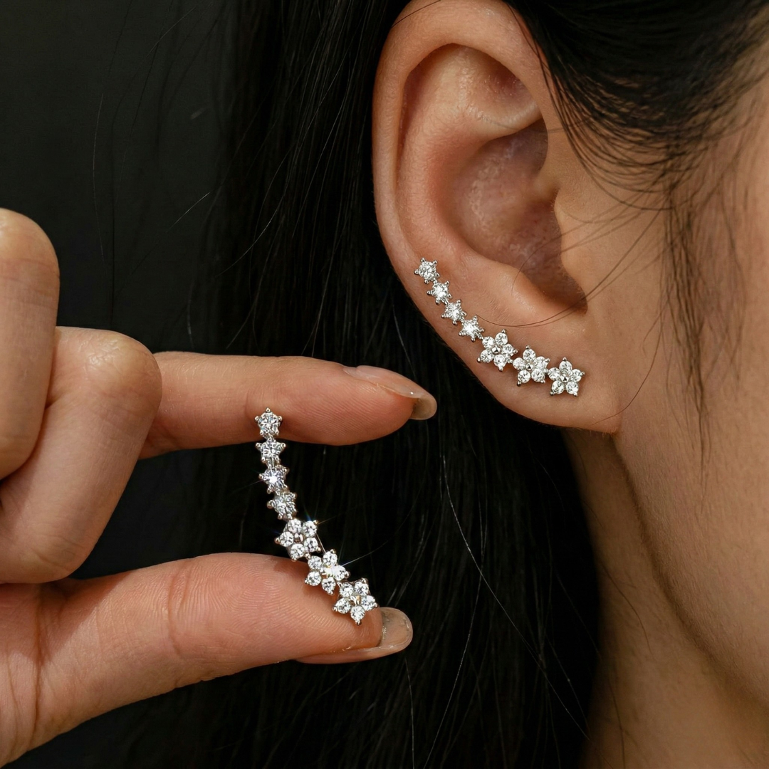 Elegantes Aretes de Diseño Floral