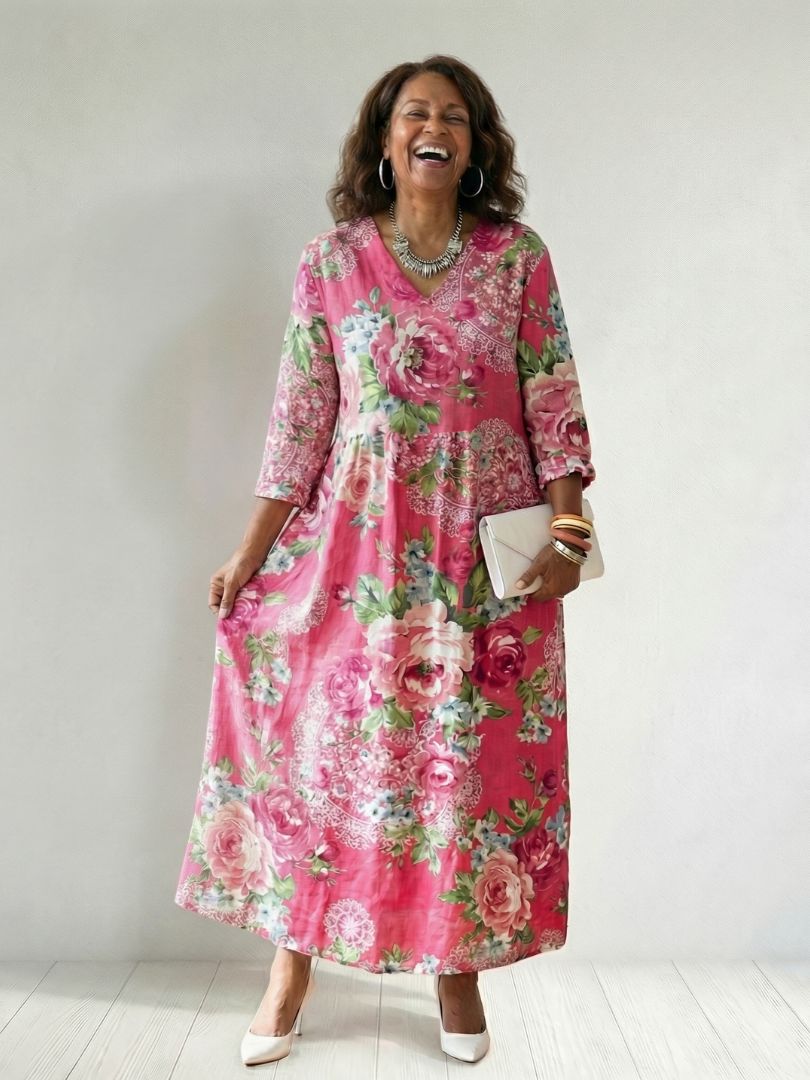 Abby | Vestido Midi Floral del Jardín