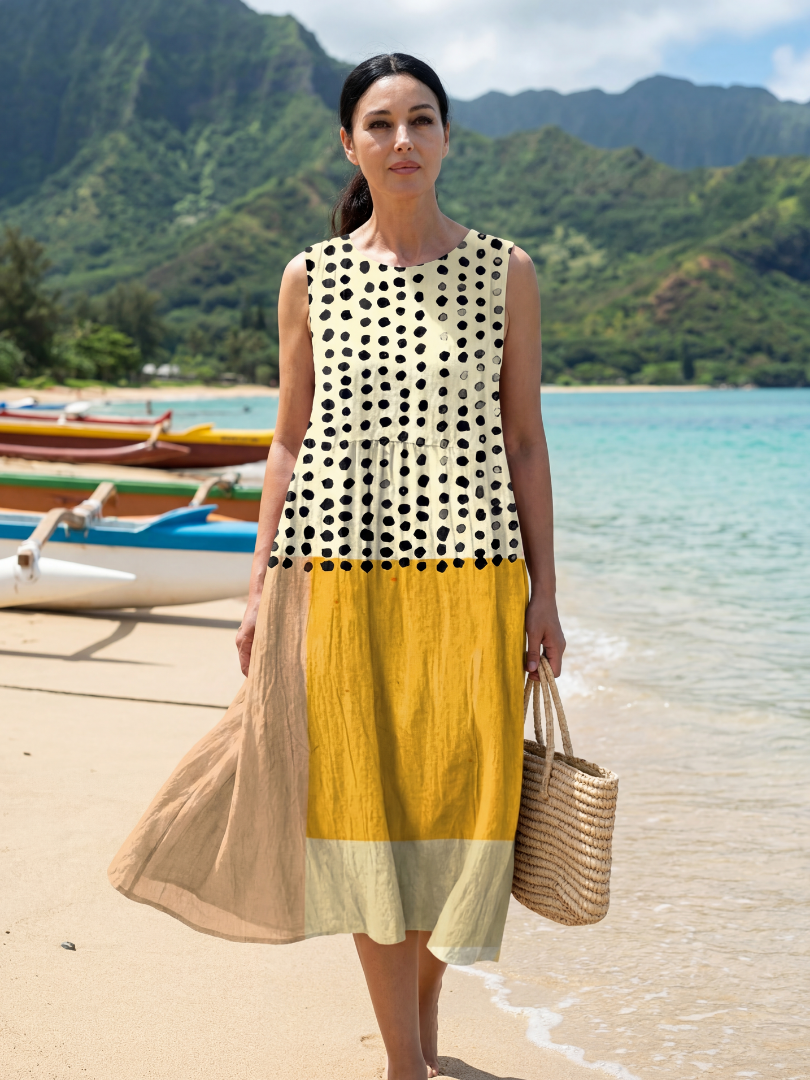 Hugo | Robe Midi à Pois Floraux
