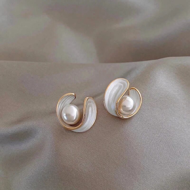 Pendientes Antoinette Luxe con Ópalo Blanco