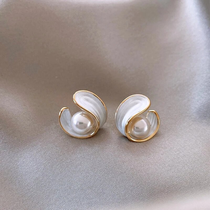 Pendientes Antoinette Luxe con Ópalo Blanco