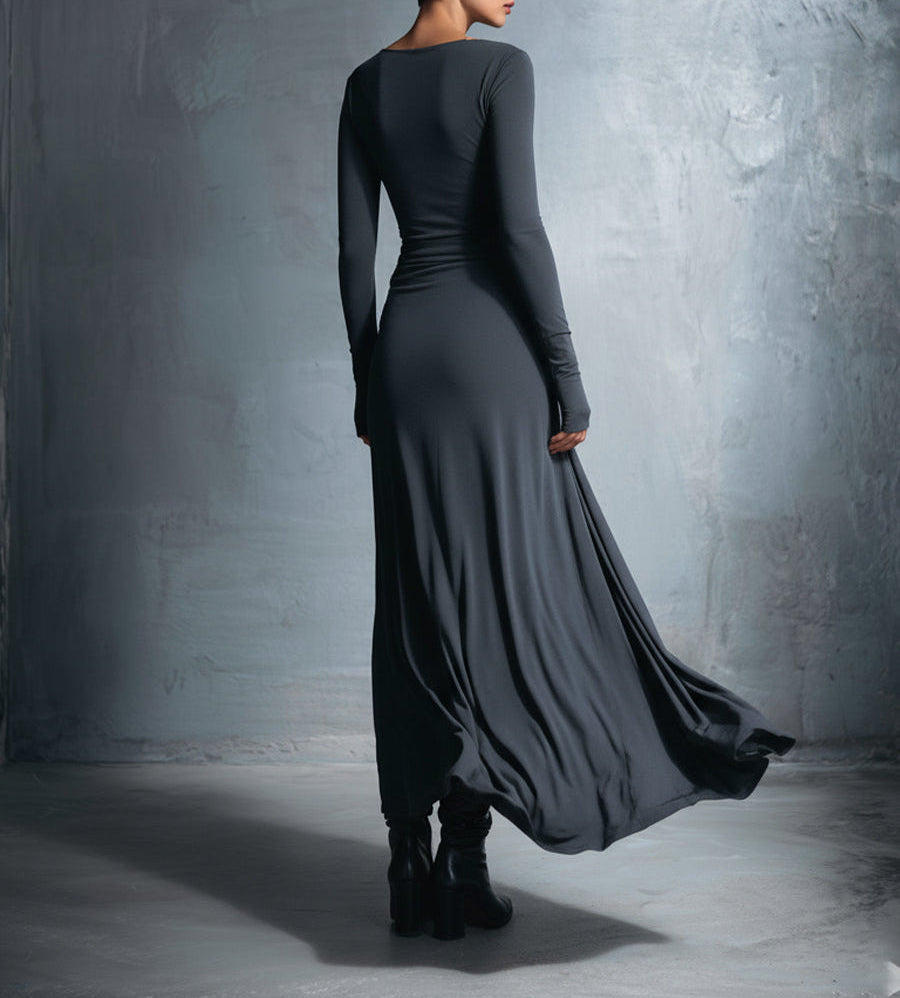 Alba - Vestido Maxi con Nudo Lateral