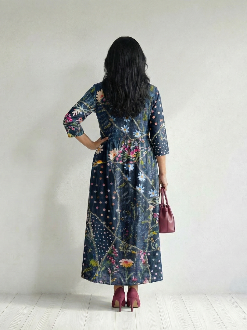 Zane | Vestido Midi Floral de Encuentro Cómodo
