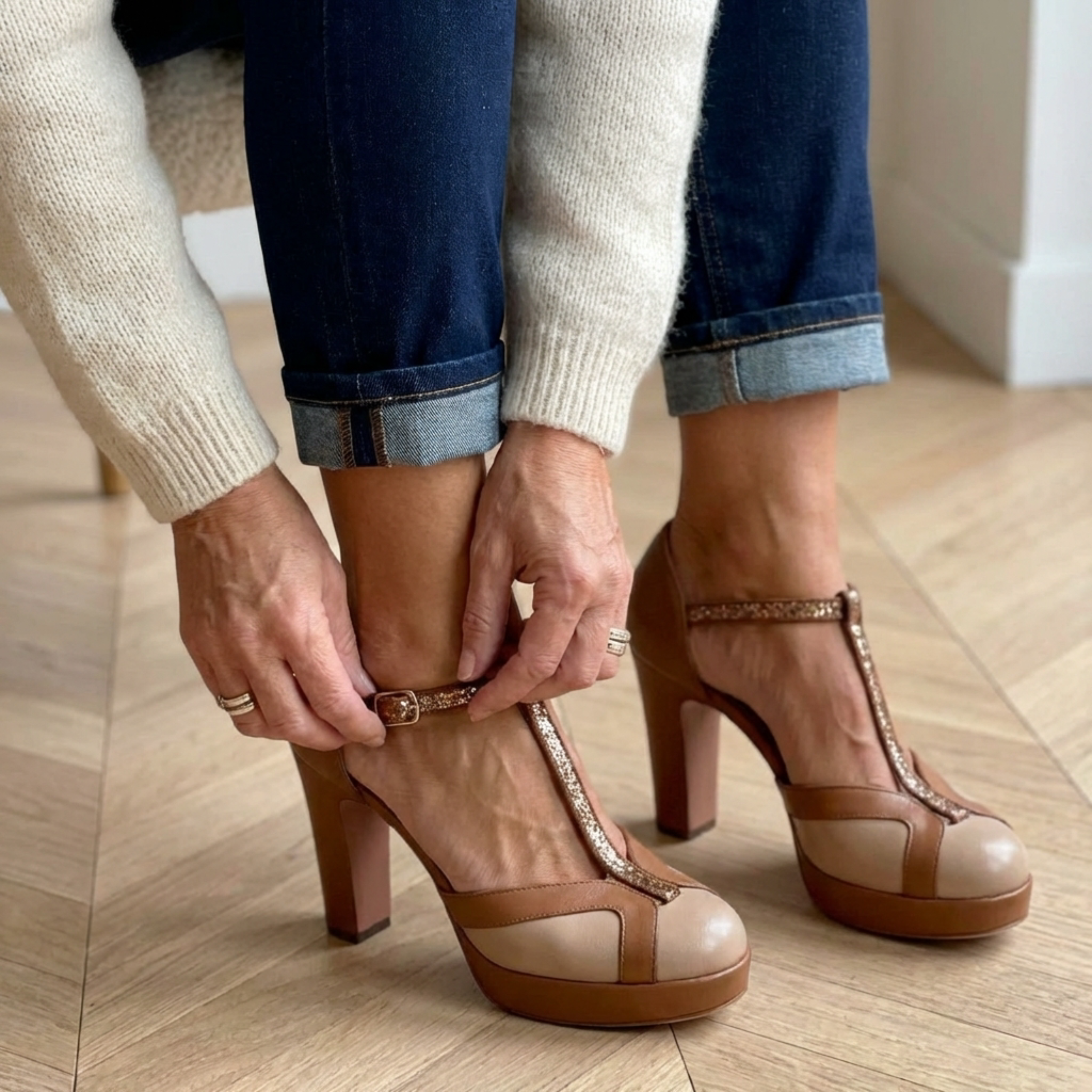 Sandalias Vintage con Elegancia Distintiva