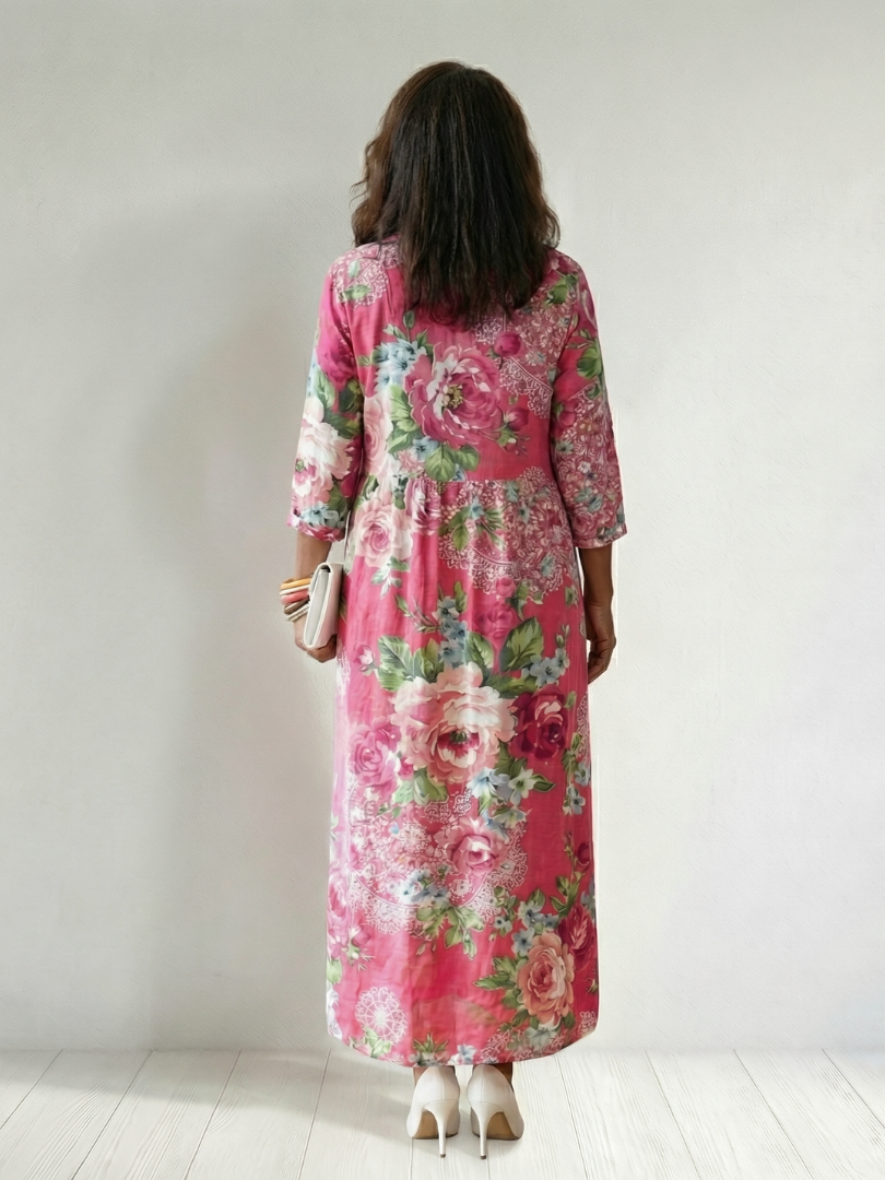 Abby | Vestido Midi Floral del Jardín