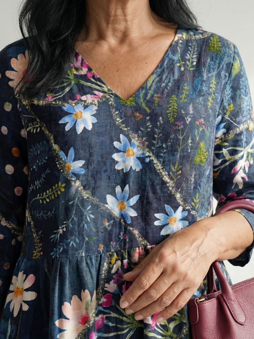 Zane | Vestido Midi Floral de Encuentro Cómodo