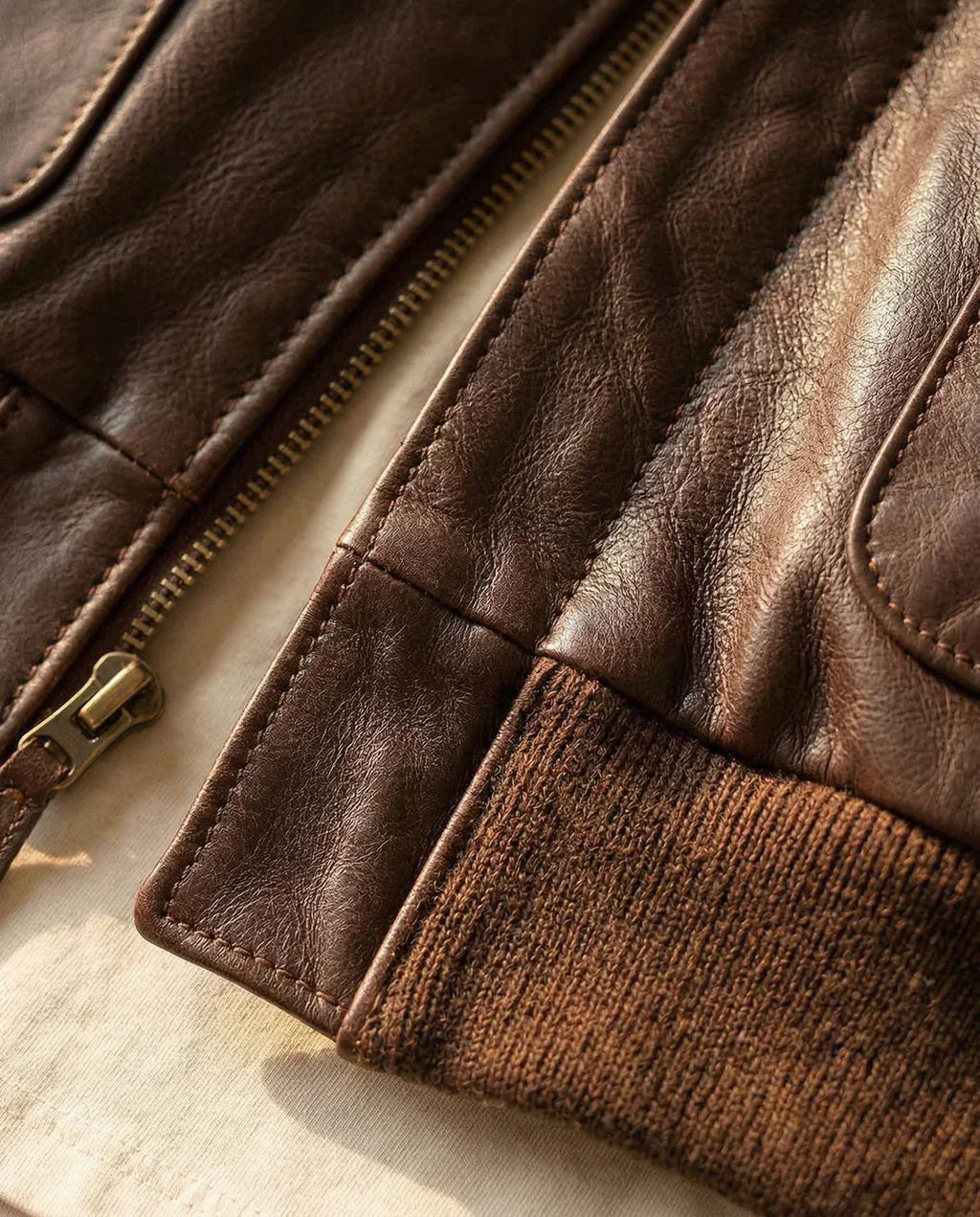 Leonardo — Chaqueta de Cuero Aviador