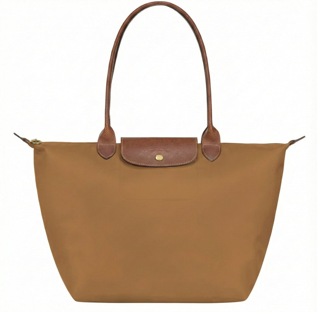 Gran Bolsa Le Pliage en Cuero de Ciervo