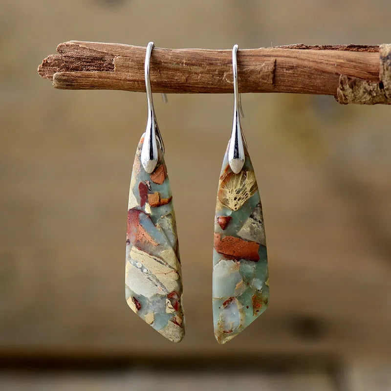 Encanto - Pendientes Vintage de Piedra Natural