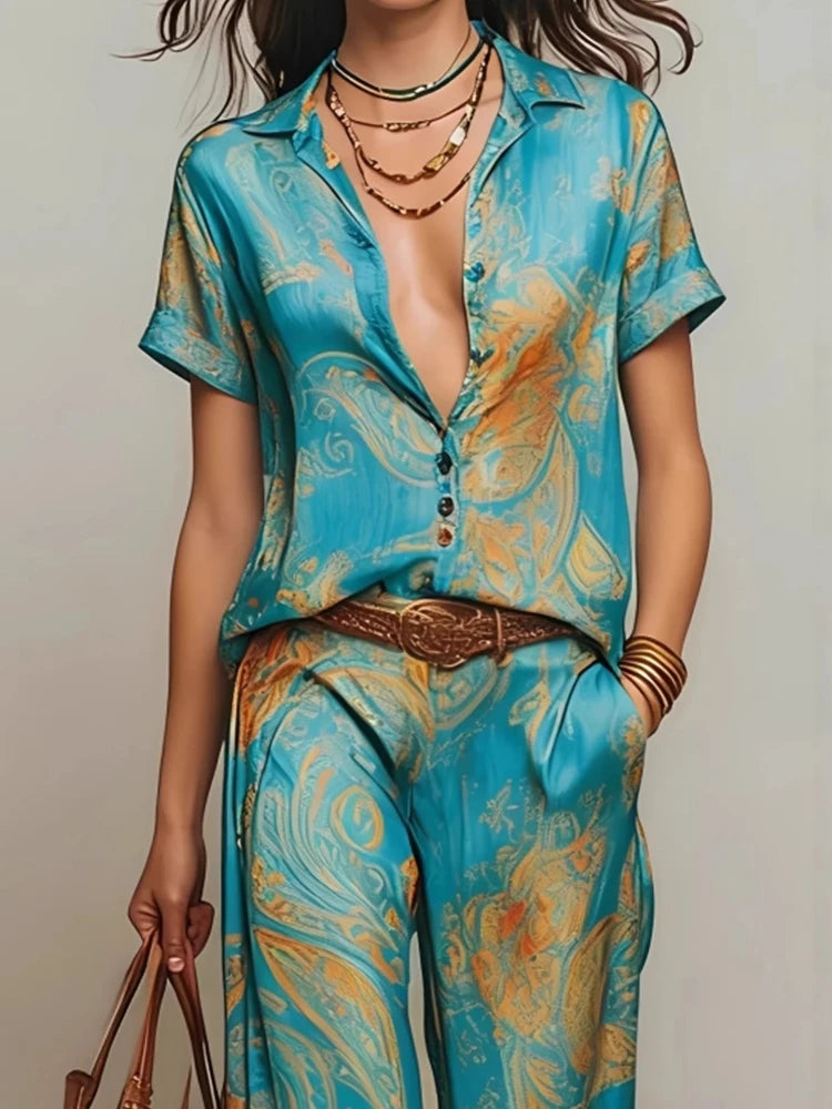 Ivone | Conjunto Elegante de Camisa y Pantalón