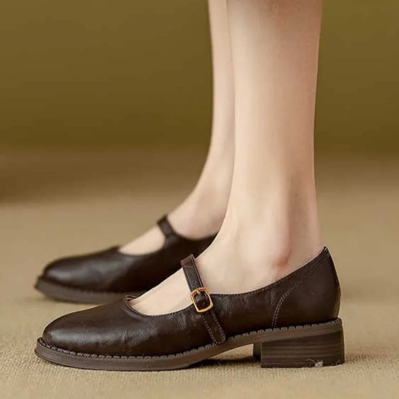 Anne | Clásicas y Cómodas Mary Janes de Cuero