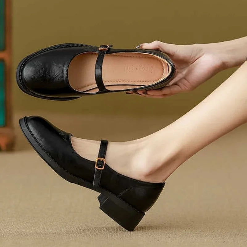 Anne | Clásicas y Cómodas Mary Janes de Cuero