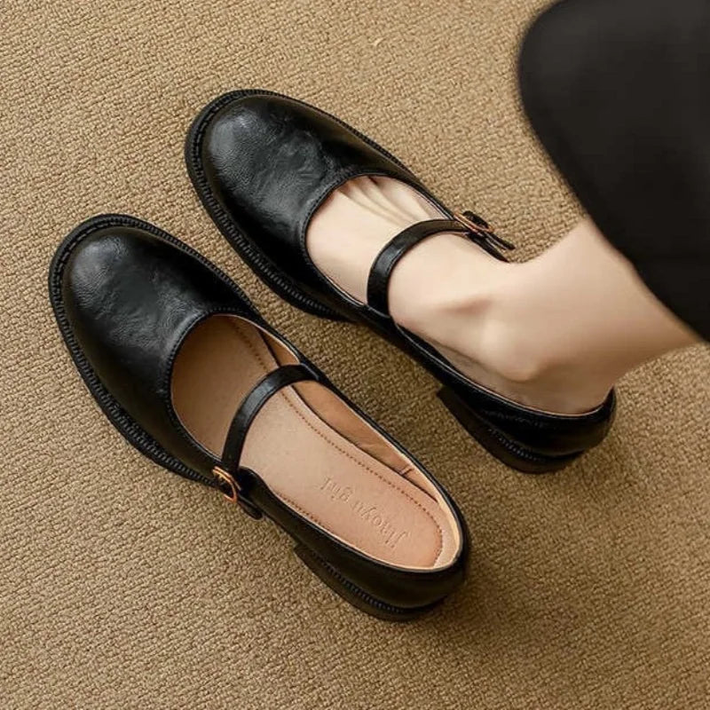 Anne | Clásicas y Cómodas Mary Janes de Cuero