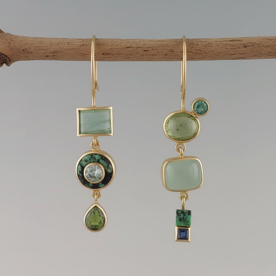 Pendientes Vintage en Verde