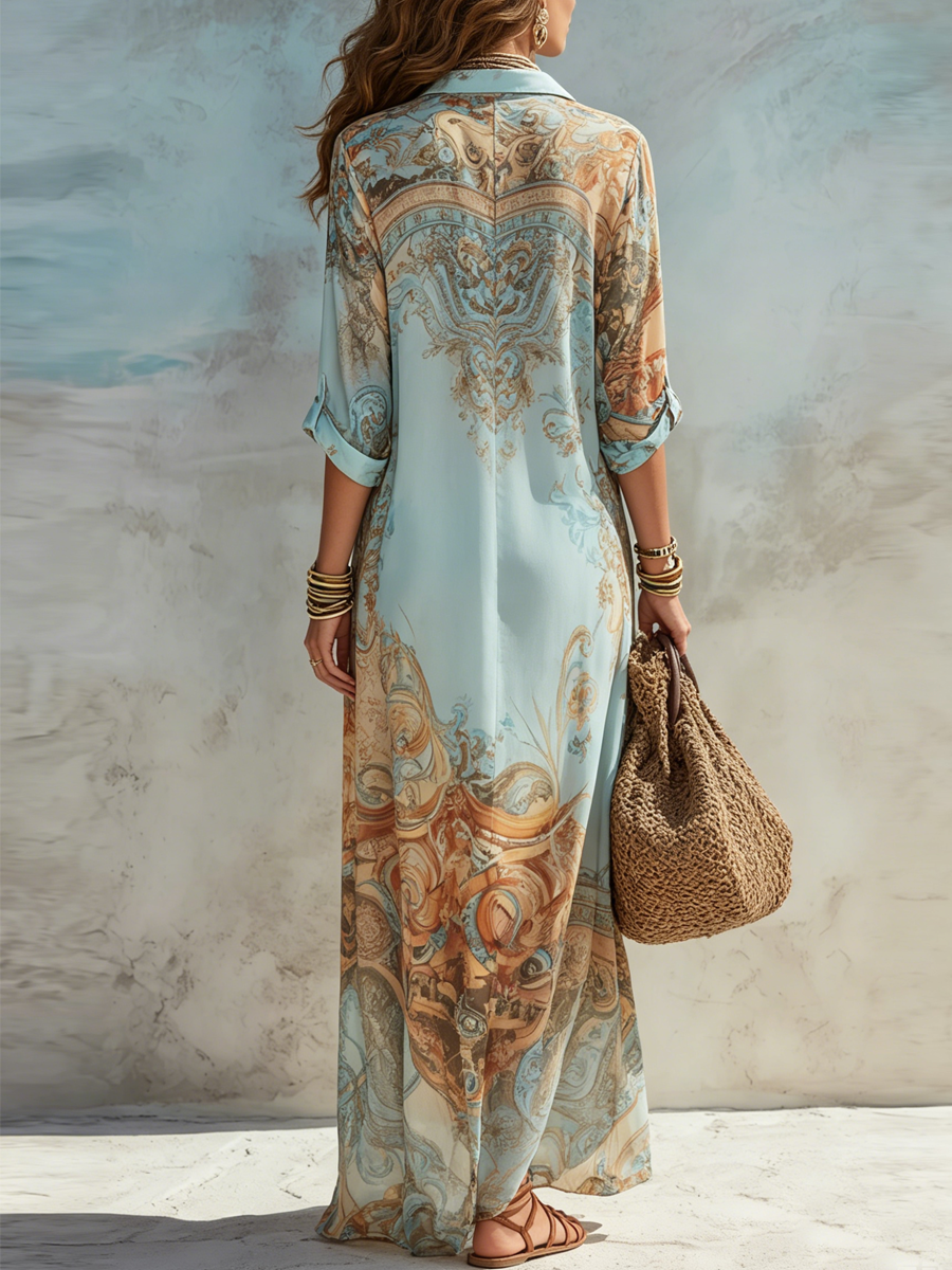 Lorna | Vestido Chemisier Mediterráneo