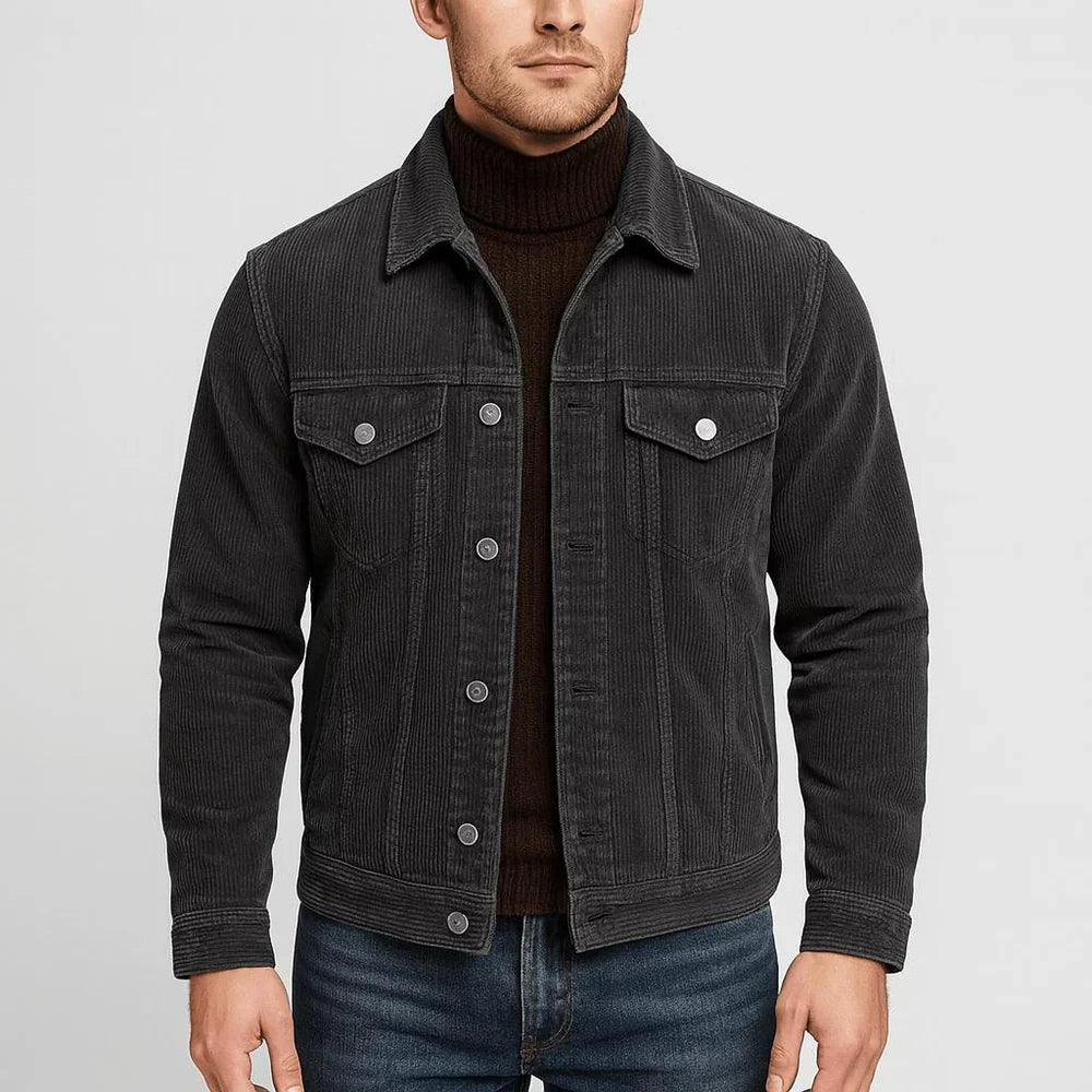 Chaqueta de Denim Acanalado