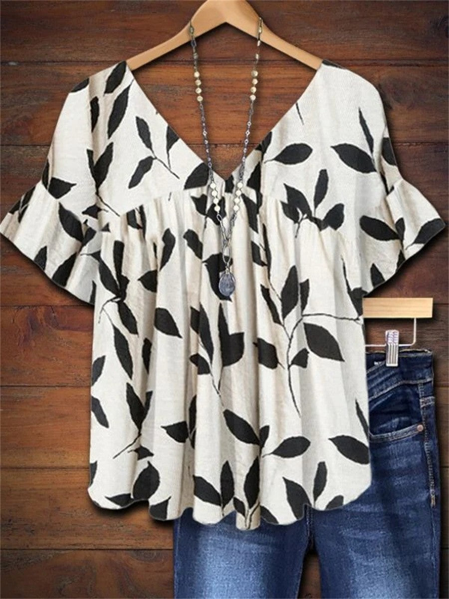 Anna | Blusa con Volantes de Hojas