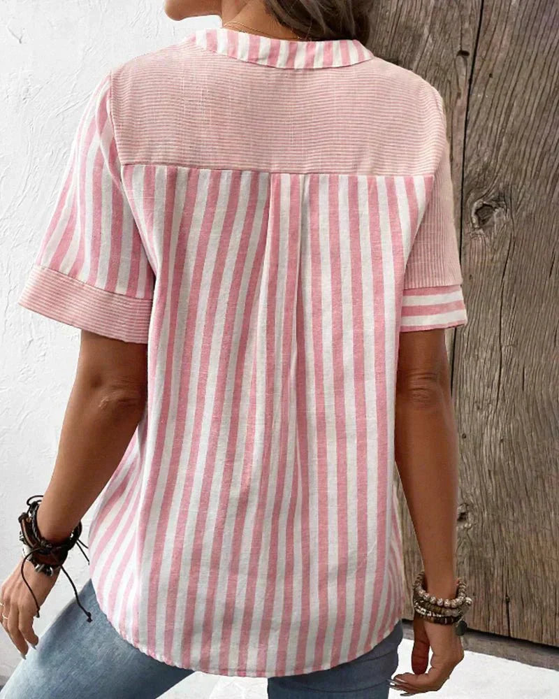 Lila | Suave Blusa Rayada