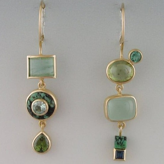 Pendientes Vintage en Verde