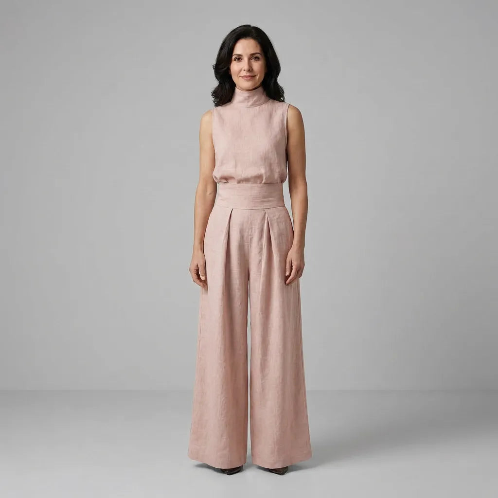 Maria | Conjunto de algodón y lino minimalista