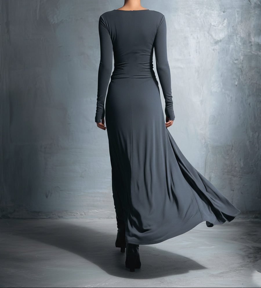 Alba - Vestido Maxi con Nudo Lateral