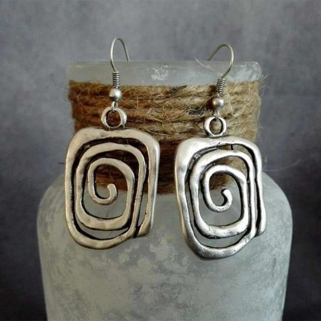 Pendientes Espirales Boho en Plata