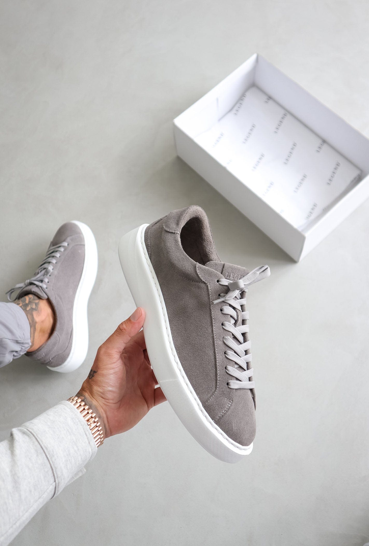 Zapatillas de Suede - Gris Profundo