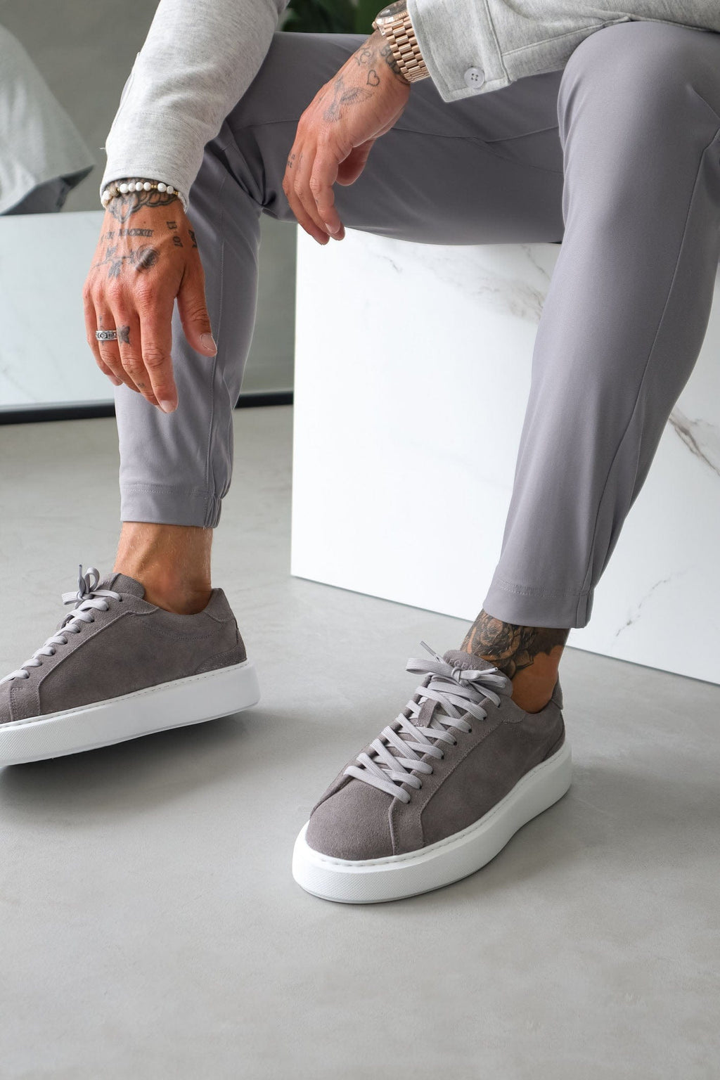 Zapatillas de Suede - Gris Profundo