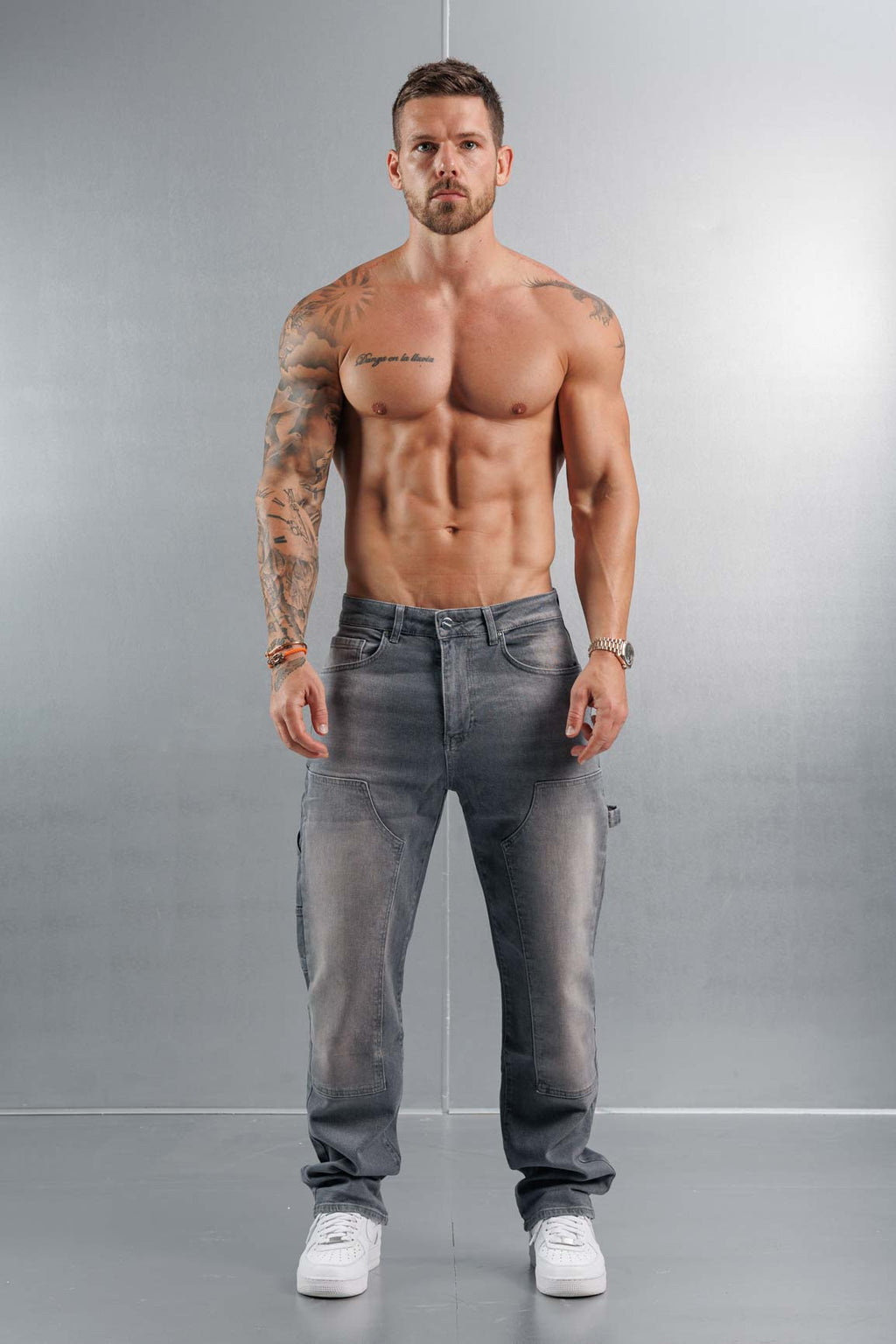 Gris - Pantalones de Carpintero