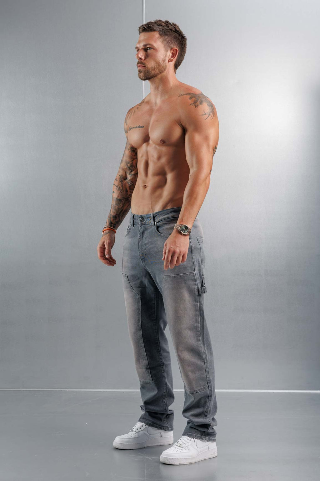 Gris - Pantalones de Carpintero