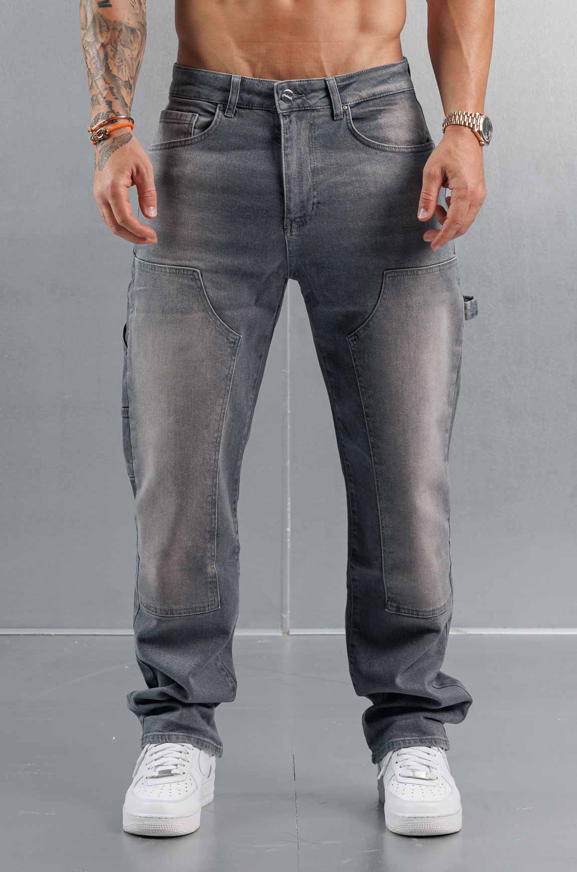 Gris - Pantalones de Carpintero