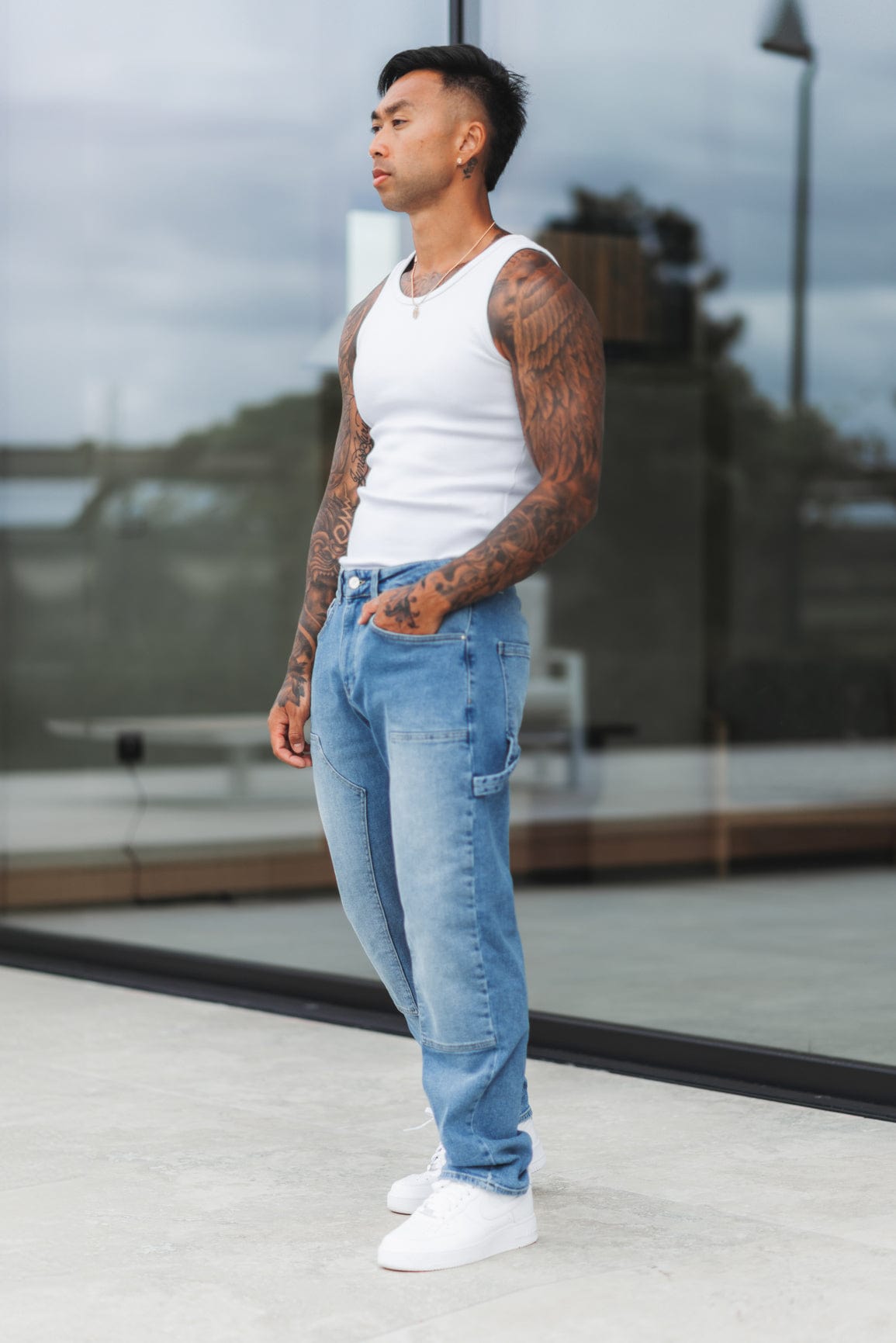 Jeans de Carpintero - Lavado Azul Claro