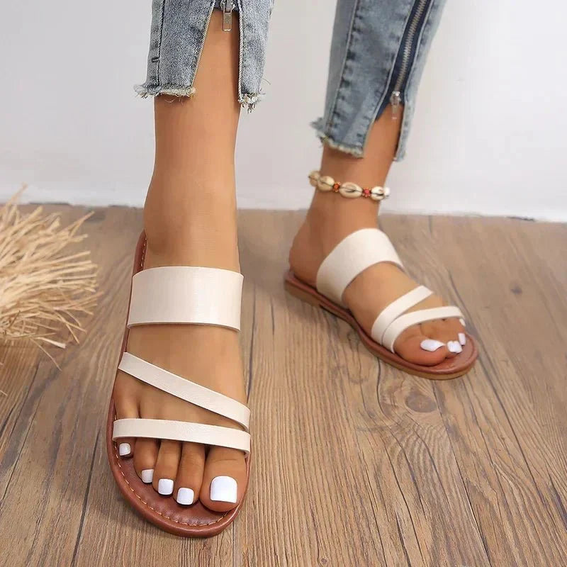 Velmora | Sandalias Planas Elegantes