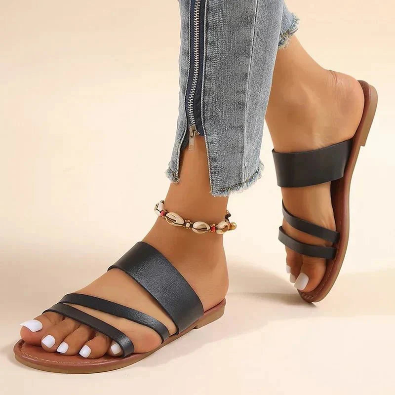 Velmora | Sandalias Planas Elegantes