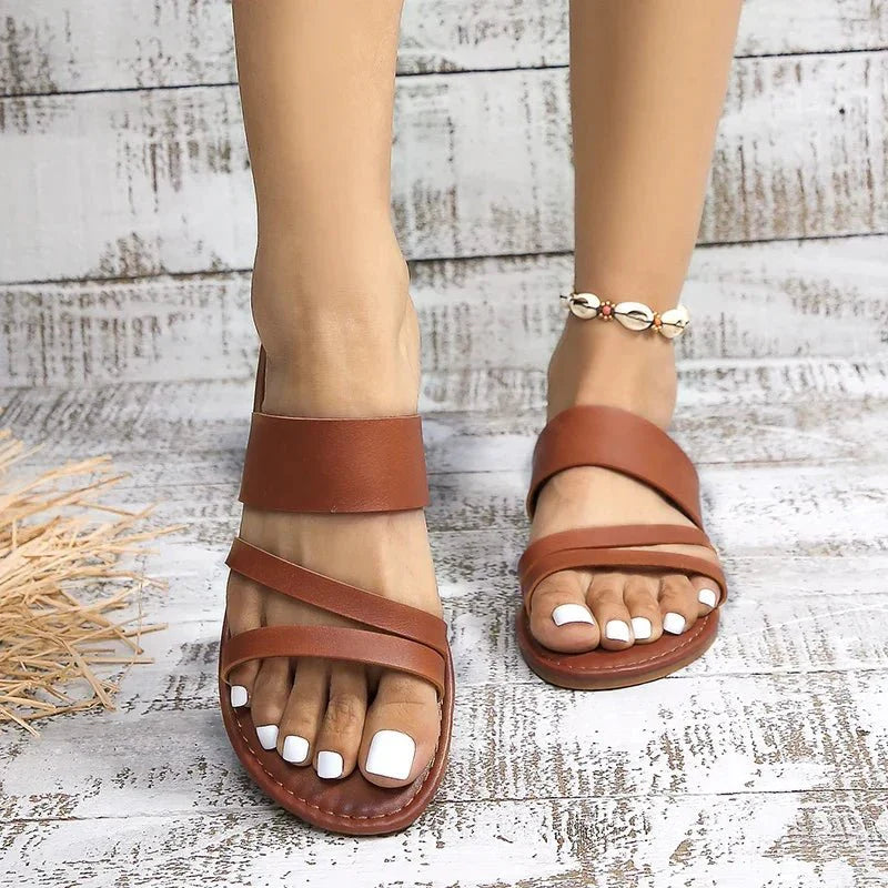 Velmora | Sandalias Planas Elegantes