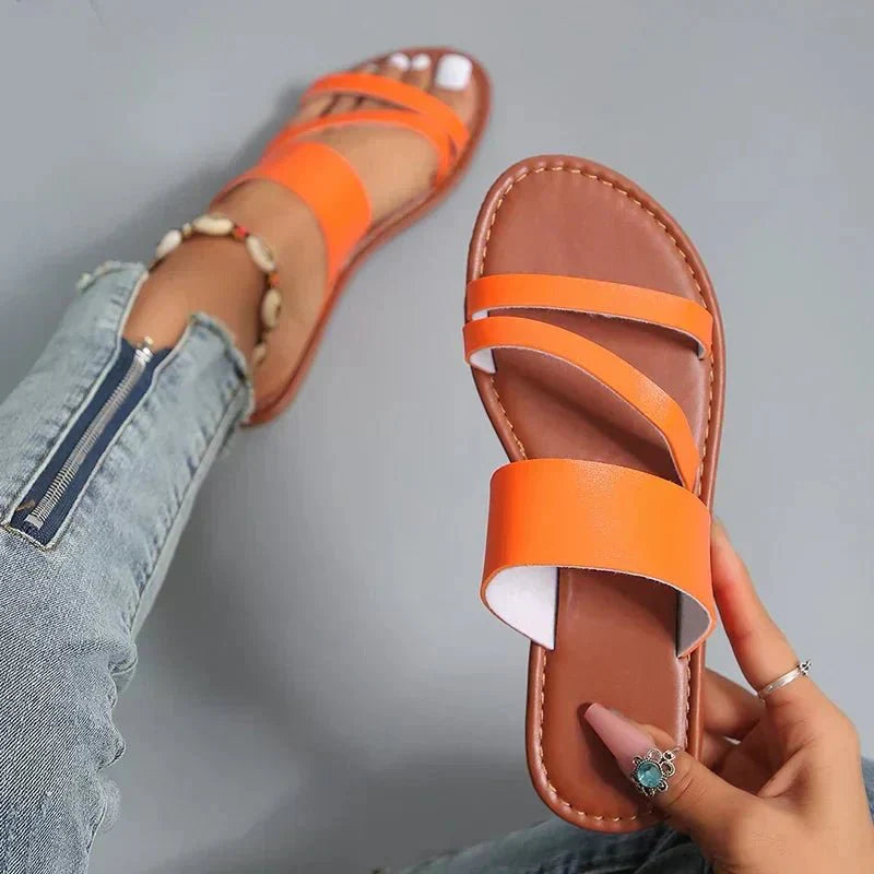 Velmora | Sandalias Planas Elegantes
