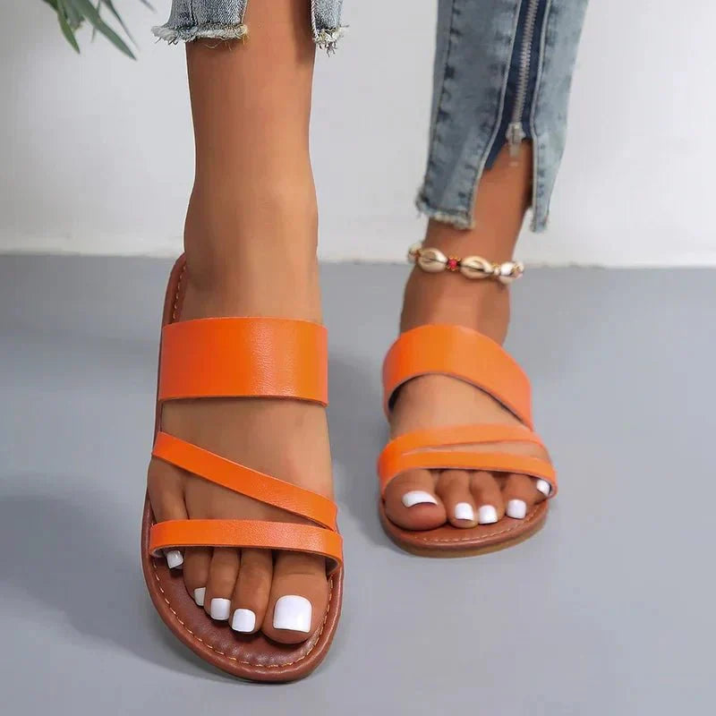 Velmora | Sandalias Planas Elegantes