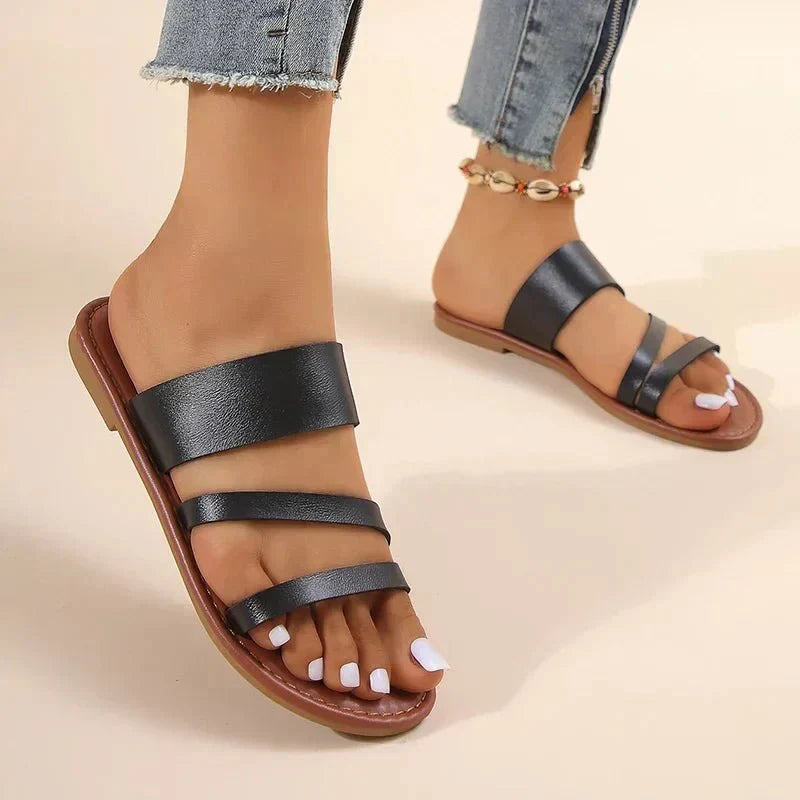 Velmora | Sandalias Planas Elegantes